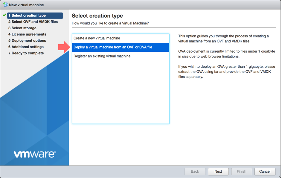Select creation type